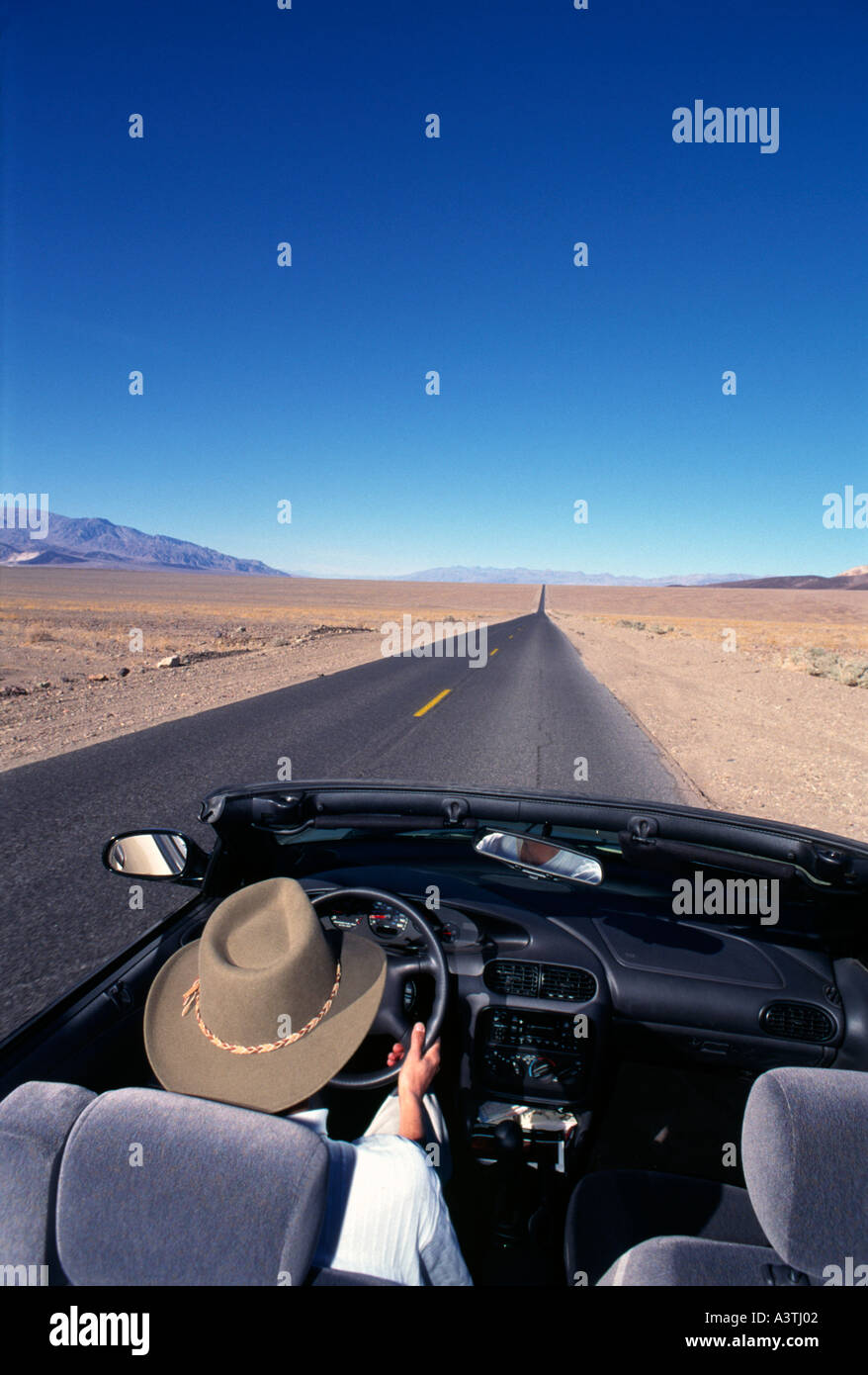 Open Top Sportwagen, Death Valley Nevada USA Stockfoto