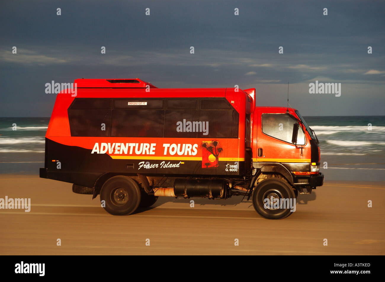 Fraser Island Tourbus Queensland Australien Stockfoto