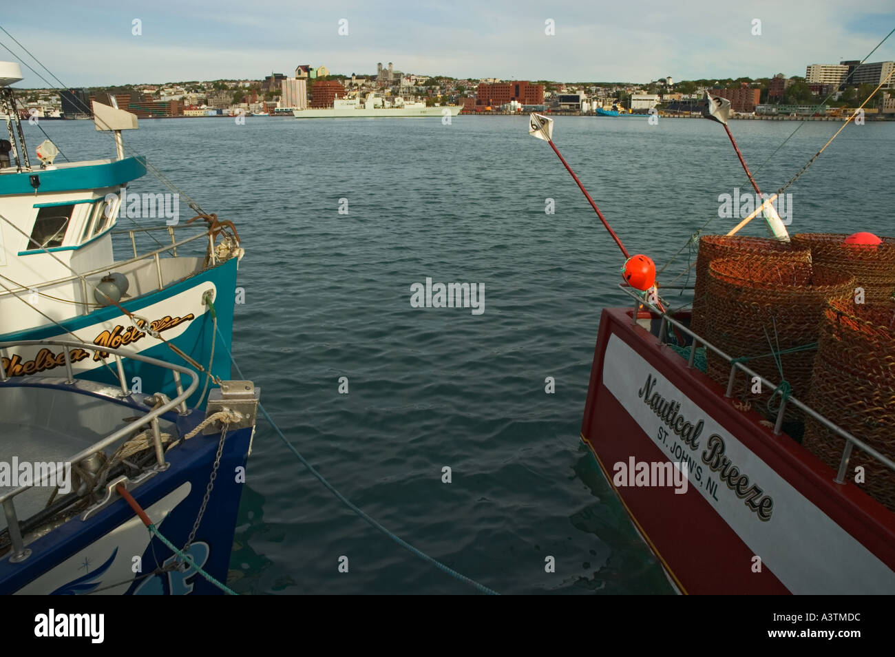 Canada Newfoundland St John s Hafen kommerzielle Krabbe Fischerboote Stockfoto