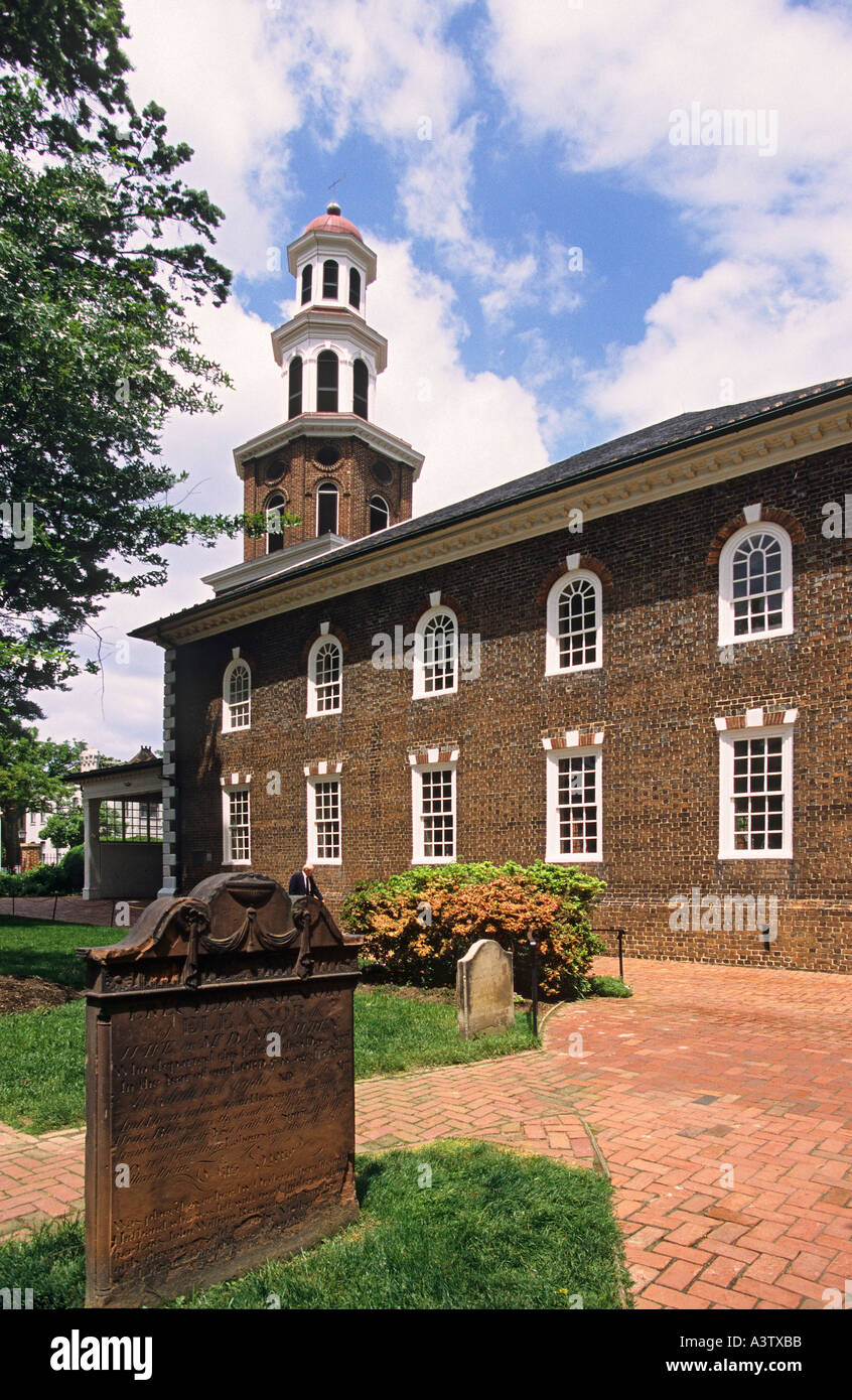 Virginia Alexandria Old Town Christ Episcopal Church C 1773 Stockfoto