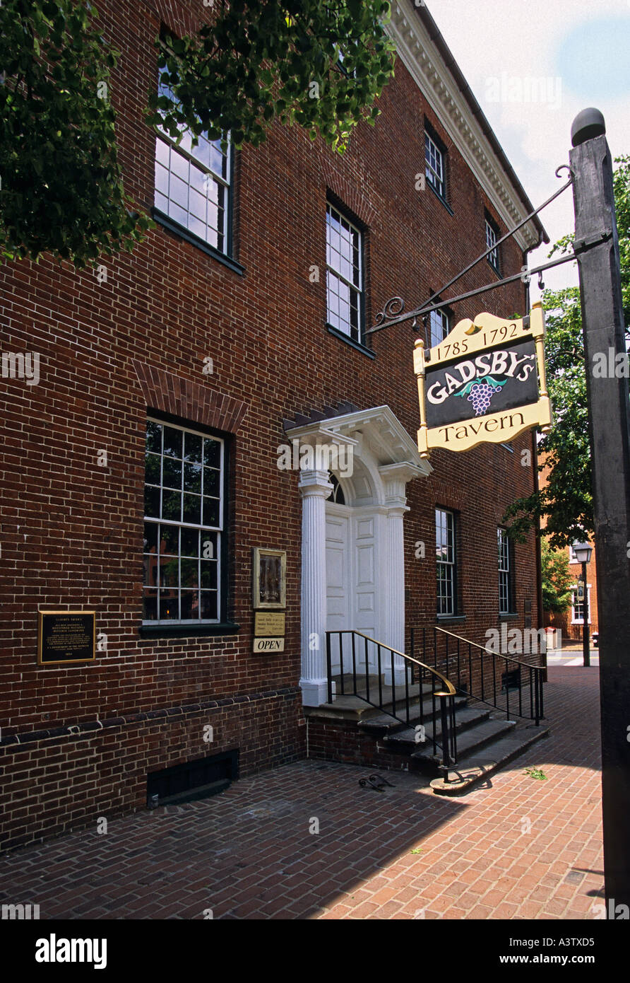 Virginia Alexandria Old Town Gadsby s Tavern Museum C 1785 Restaurant für die Öffentlichkeit zugänglich Stockfoto