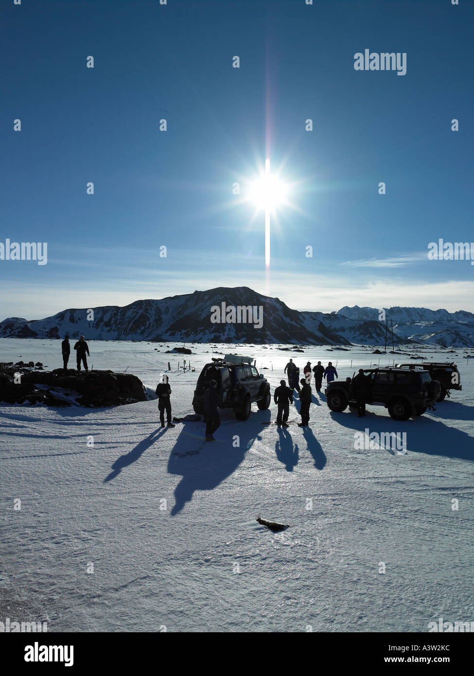 Super Jeep Tour, Landmannalaugar, Island Stockfoto