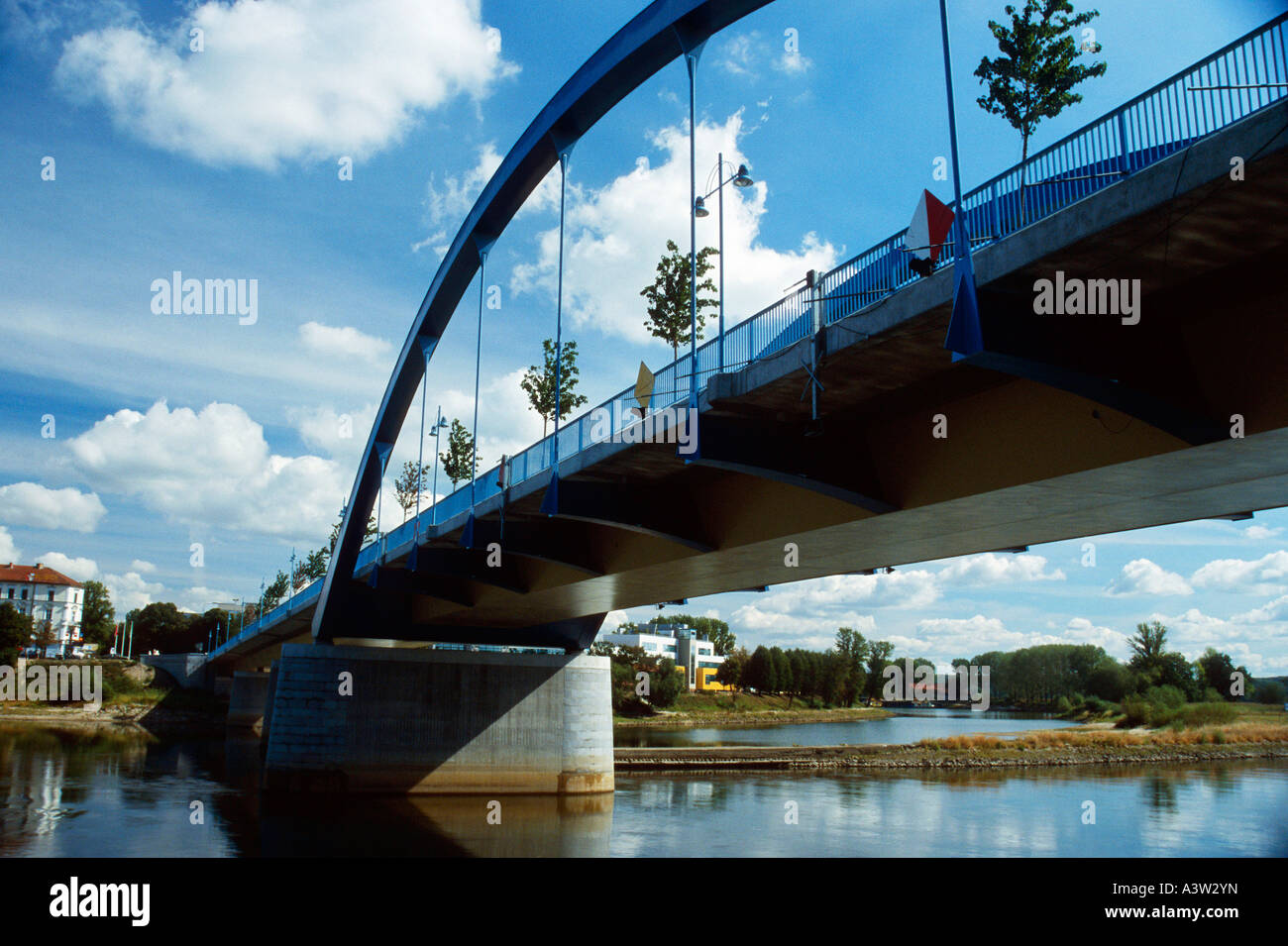 Oderbrücke / Frankfurt An Der Oder Stockfoto