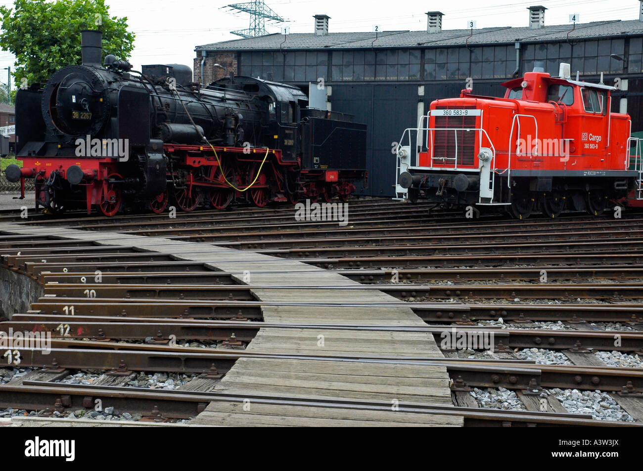 Eisenbahnmuseum / Bochum Stockfoto