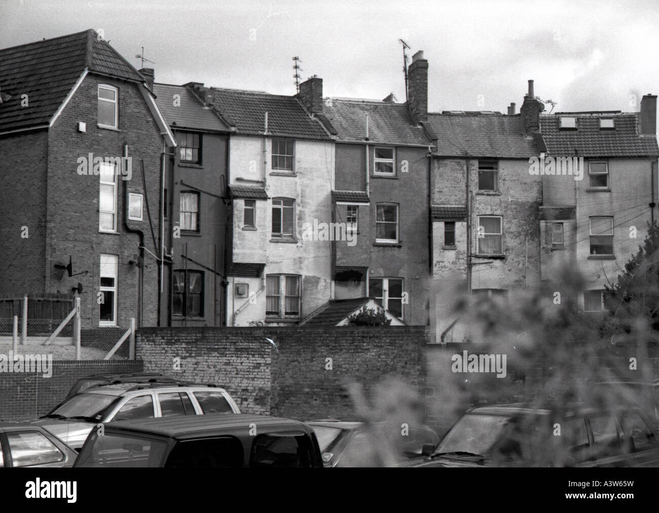 Verfallenen Häusern Bournemouth UK Stockfoto