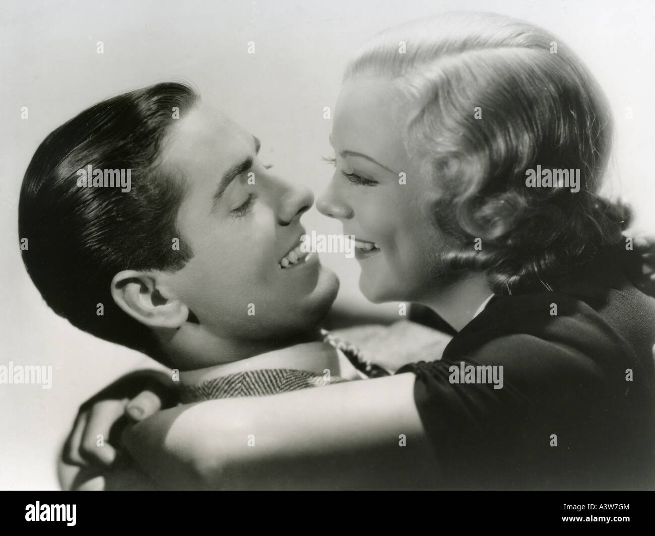 DÜNNES Eis 1937 TCF Film mit Sonja Henie und Tyrone Power Stockfoto