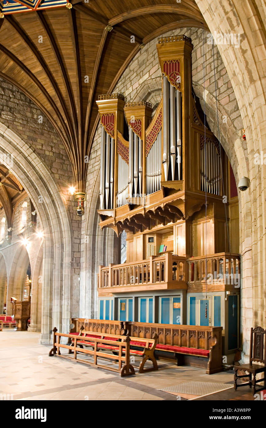 Die Orgel St Asaph Kathedrale St Asaph Denbighshire Wales UK Stockfoto