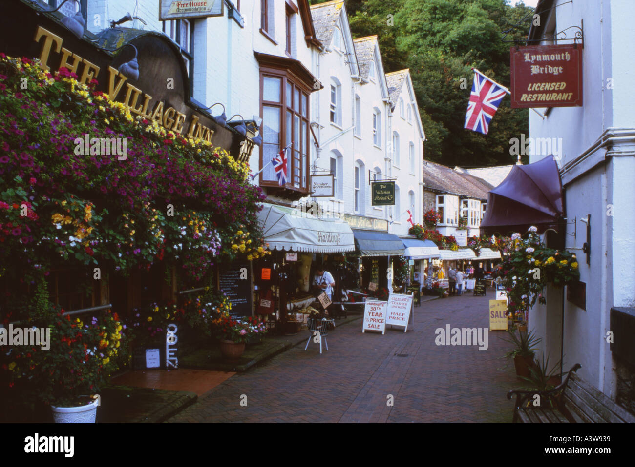 Lynmouth Street Lynmouth Stockfoto