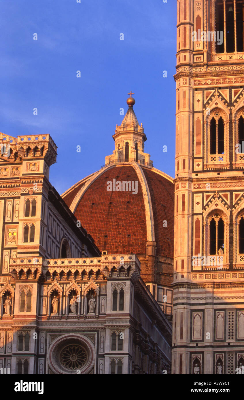 Die Kuppel und Glockenturm Dom von Florenz Stockfoto