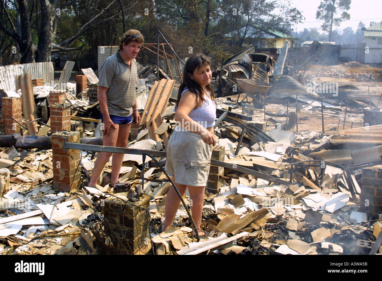 Nach Buschfeuer Australien Stockfoto