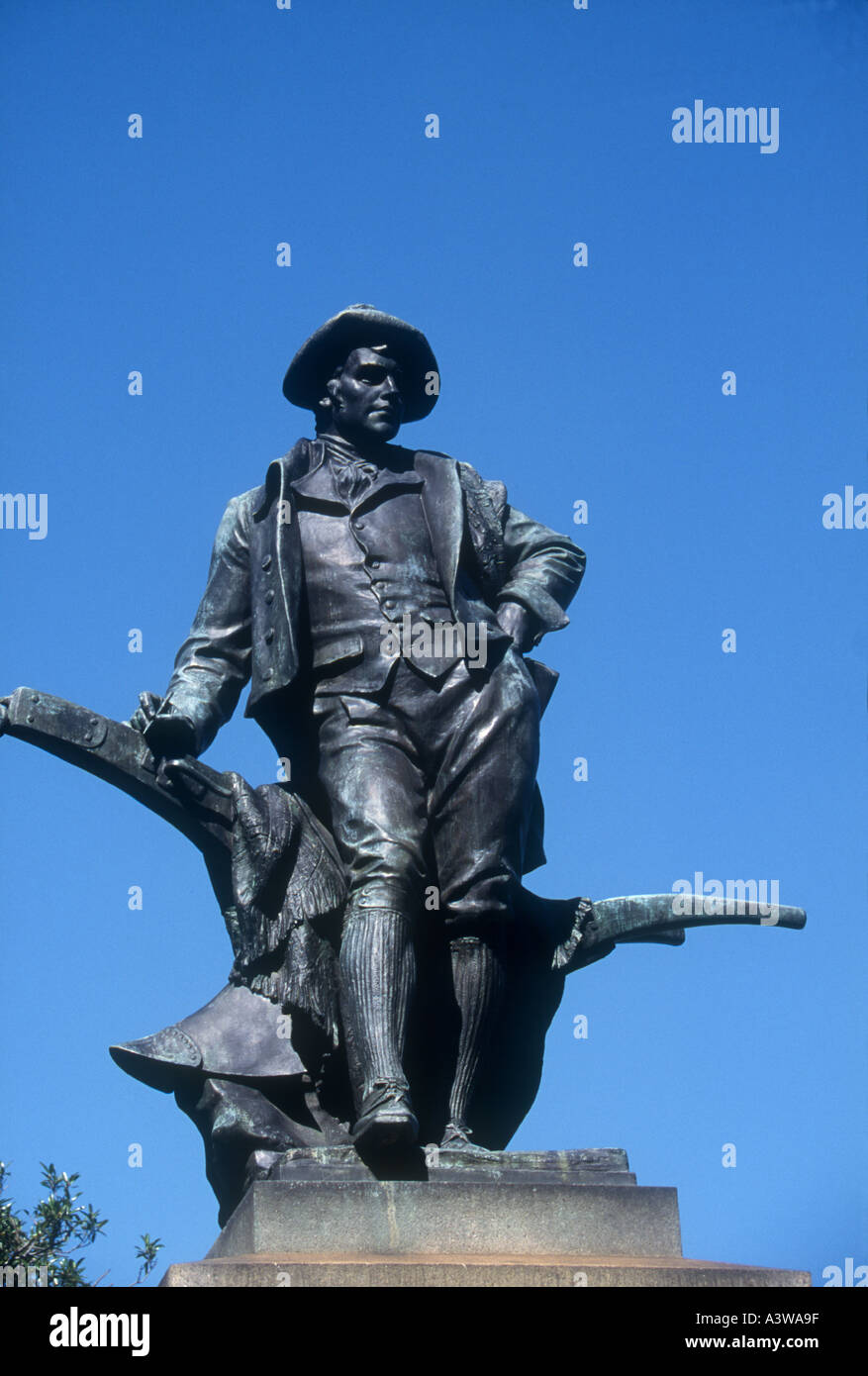 Robert Burns schottische Dichter Statue in Sydneys Domain Stockfoto