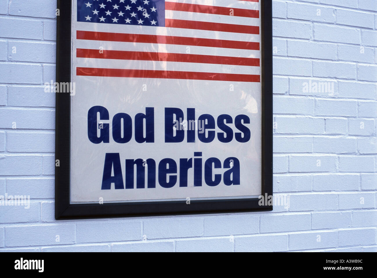 God Bless America Zeichen in Quincy, Massachusetts Stockfoto