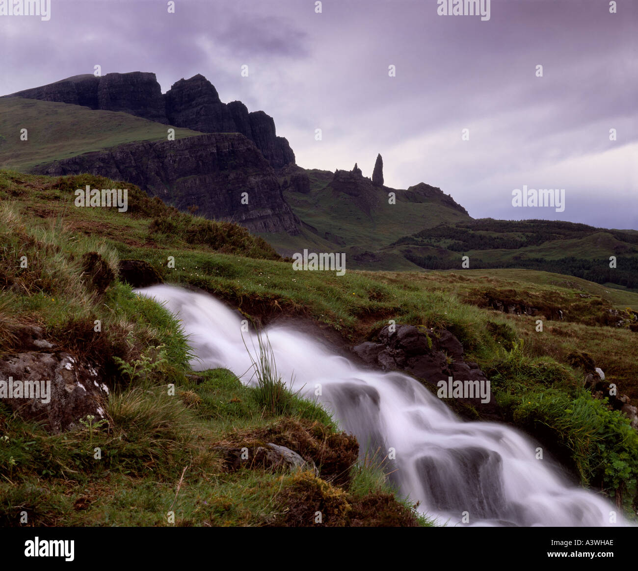 Storr und der Old Man of Storr, Trottenish Halbinsel, Isle Of Skye, Highland, Schottland, UK Stockfoto