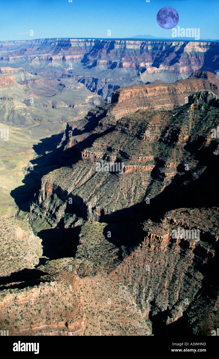 Ariel-Blick auf den Grand Canyon, Arizona, USA. Stockfoto