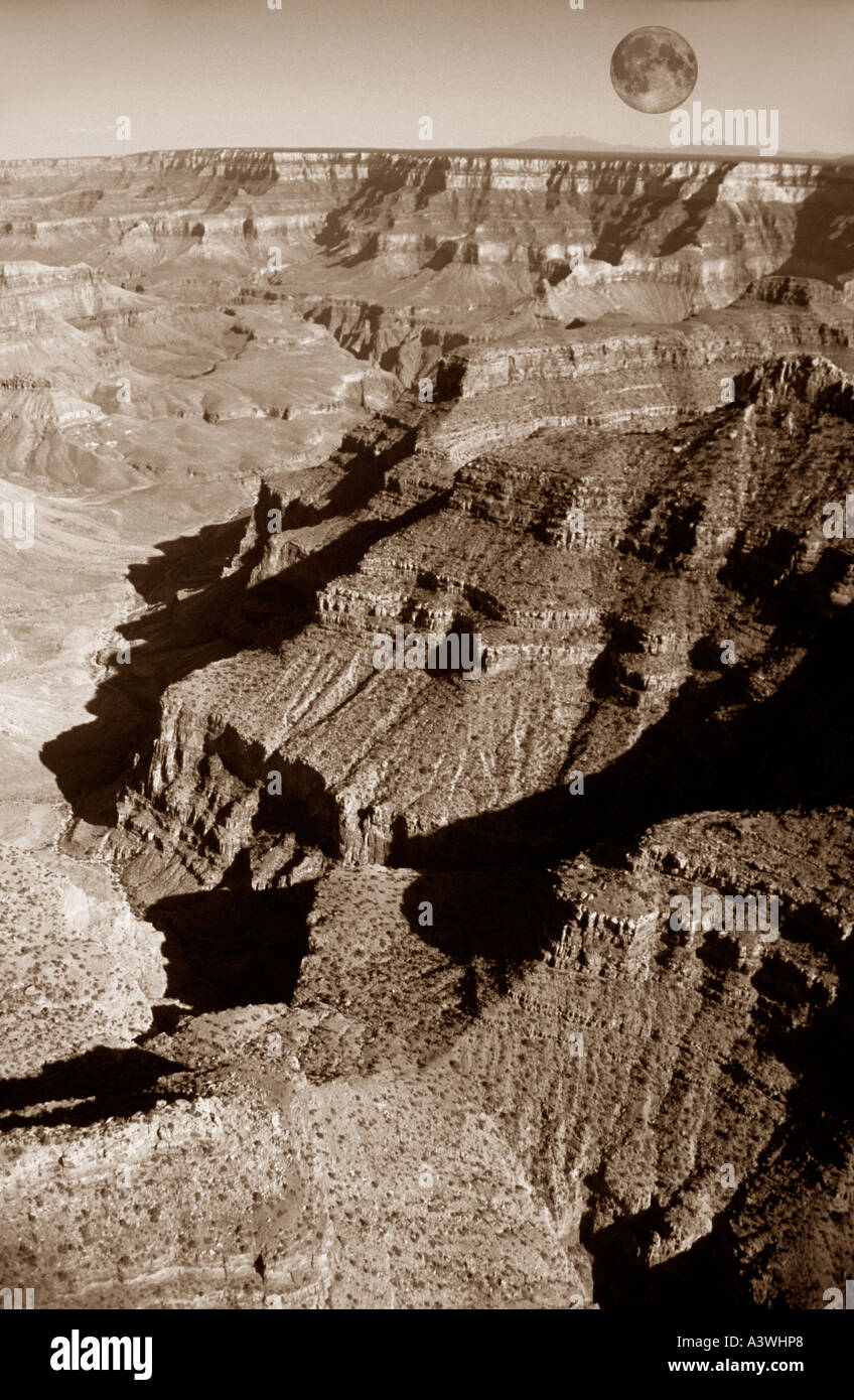 Ariel-Blick auf den Grand Canyon, Arizona, USA. Stockfoto