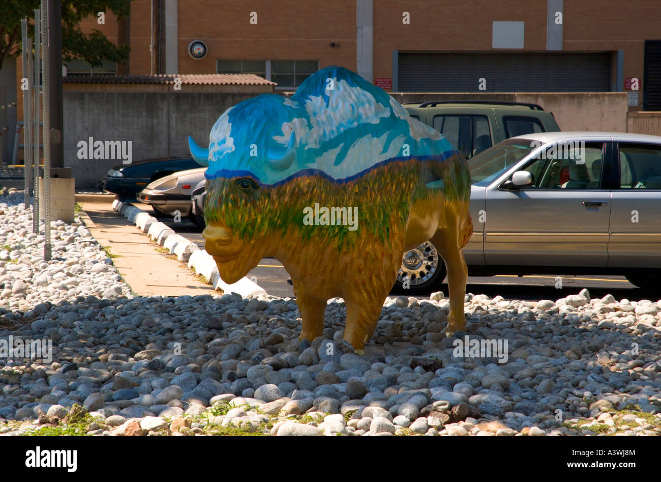 Buffalo Art vom Geist des Projekts Buffalo, Oklahoma City, Oklahoma, USA Stockfoto