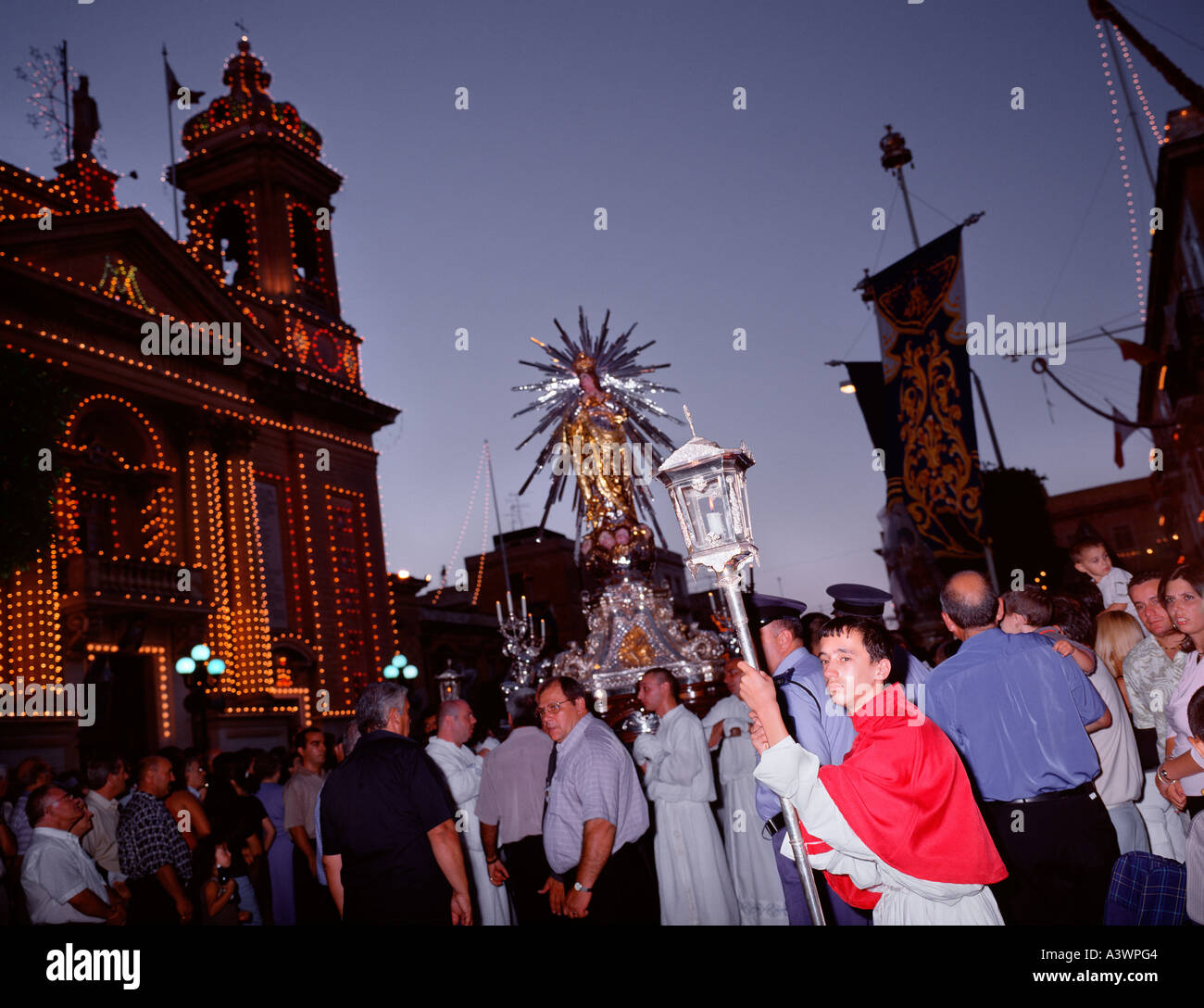 "Unserer lieben Frau der Siege" fest, Senglea, Malta. Stockfoto