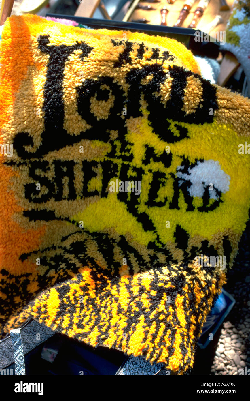 Der Herr ist mein Hirte süchtig Teppich auf Flohmarkt. Schlacht Lake Minnesota USA Stockfoto