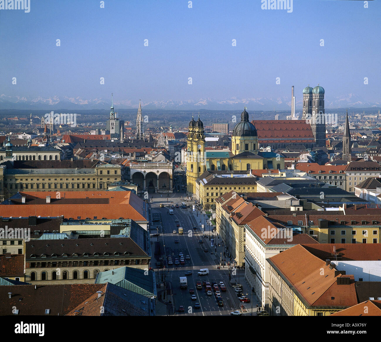 Geographie / Reisen, Deutschland, Bayern, München, Blick auf die Stadt, Stadtbild, Stockfoto