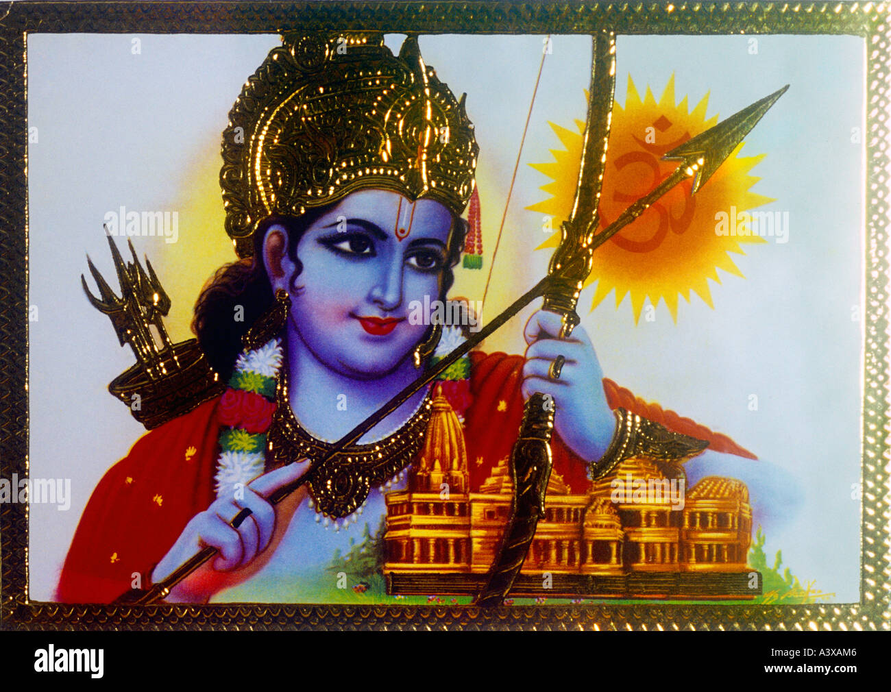 Krishna mit Bogen & Pfeil Stockfoto Krishna mit Bogen & Pfeil Stockfoto