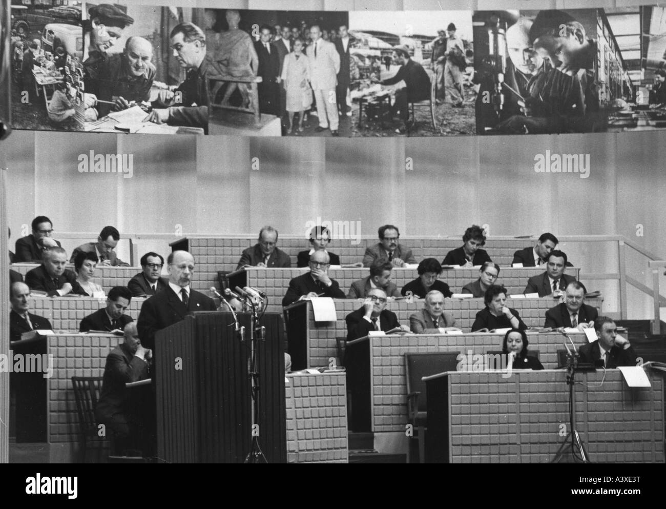 Geografie/Reisen, Deutschland, Deutsche Demokratische Republik, Politik, 2. Bitterfelder Kulturkonferenz, 24.4.1964 - 25.4.1964, Stockfoto