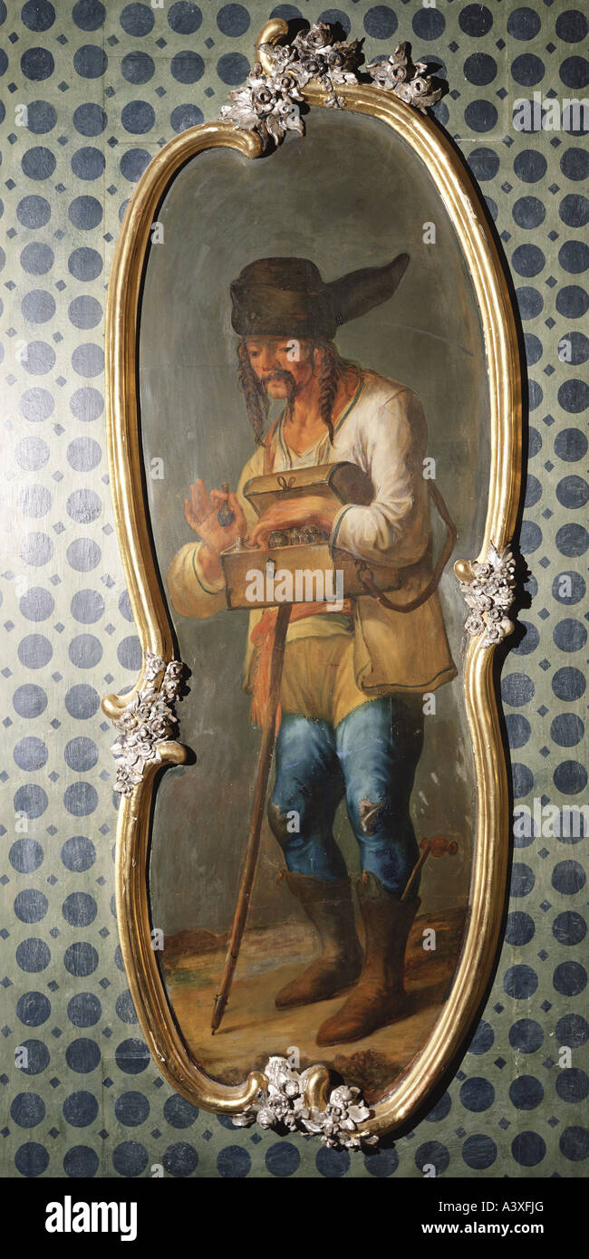 "Bildende Kunst, Brugger, Andreas, (1737-1812), Malerei,"Quacksalber"("Quack Doctor"), ca. 1770, neuen Palast, Tettnang, Ba Stockfoto