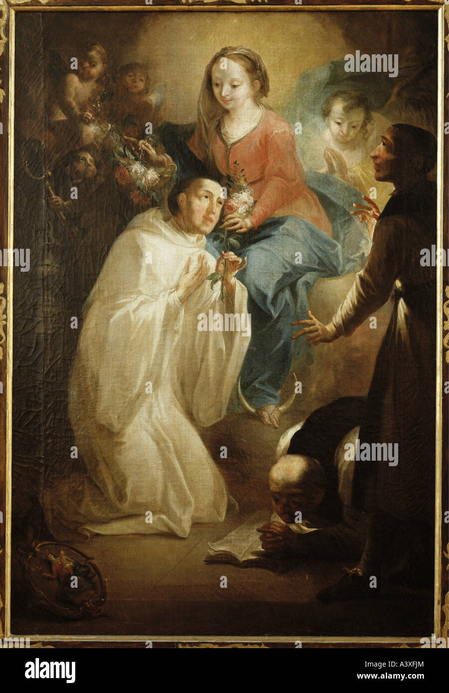 "Bildende Kunst, Brugger, Andreas, (1737-1812), Malerei,"Bernard und der besiegten Ketzer Abelard vor die Königin des Himmels" Stockfoto
