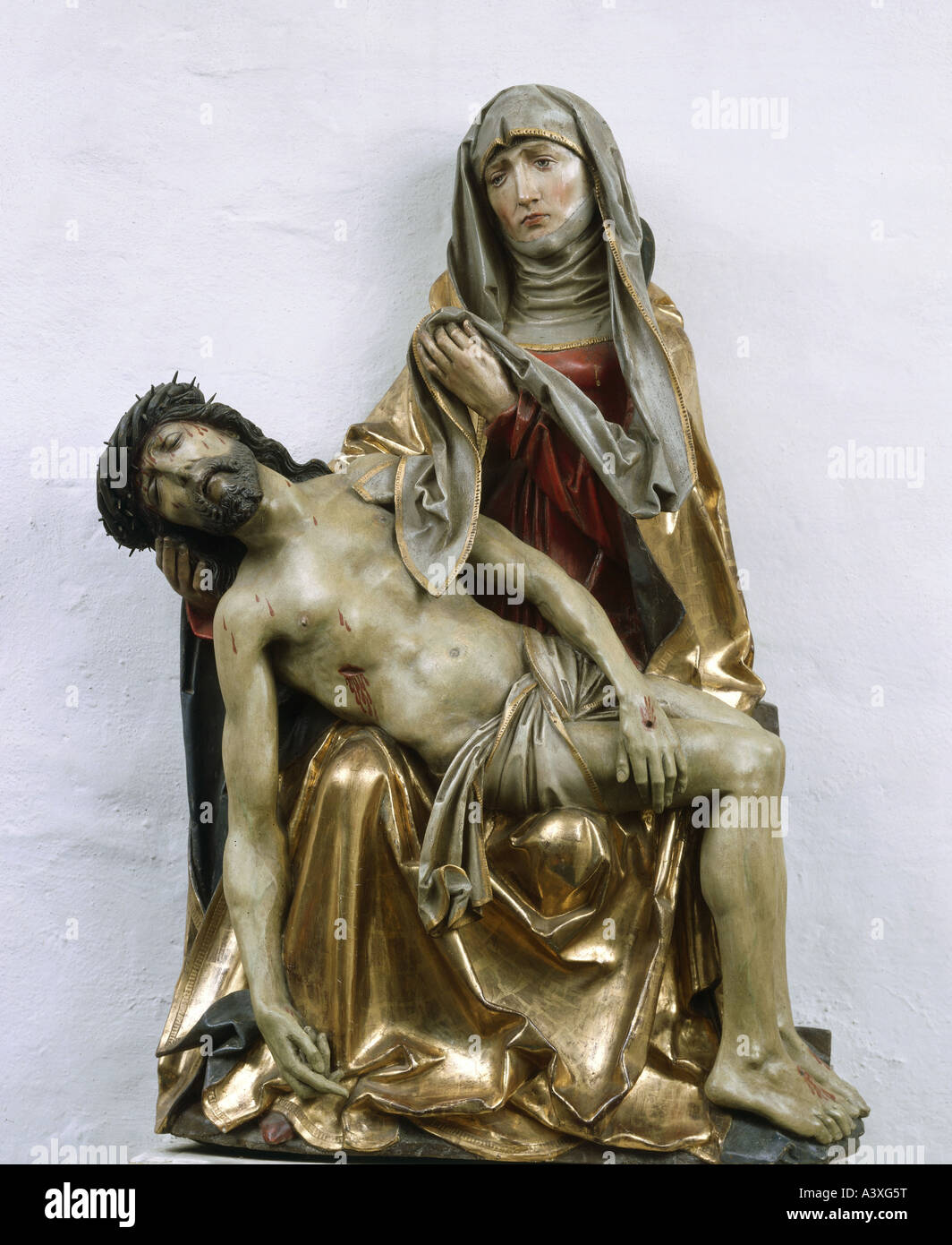 Bildende Kunst, Riemenschneider, Tilman (ca. 1460-1531), Pieta, Skulptur, Holz, ca. 1515, Franziskanerkirche, Würzburg, Bayern Stockfoto