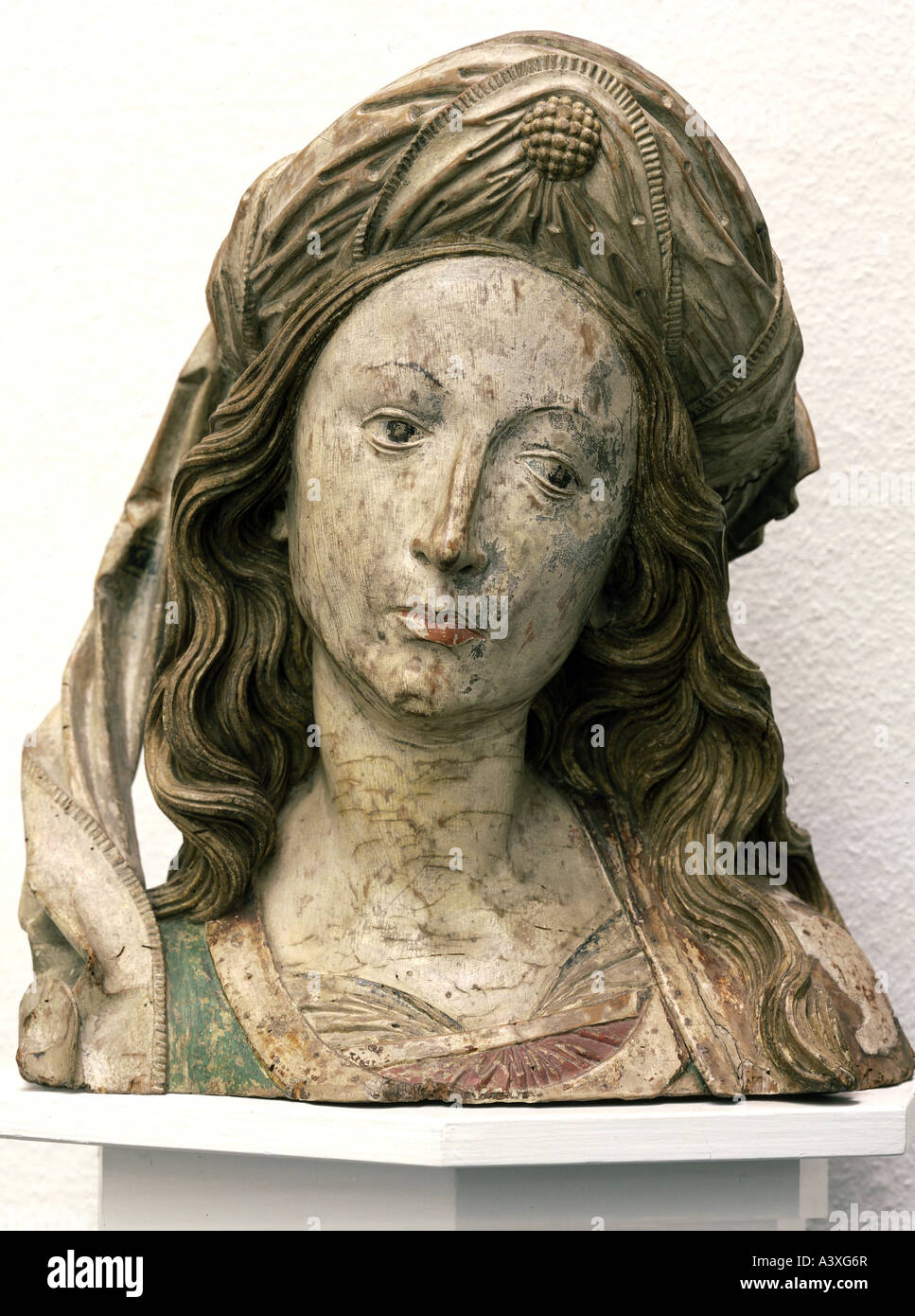 Bildende Kunst, Riemenschneider, Tilman (ca. 1460-1531), Büste von weiblichen Heiligen, Skulptur, Holz, Museum des Landes Niedersachsen, Han Stockfoto