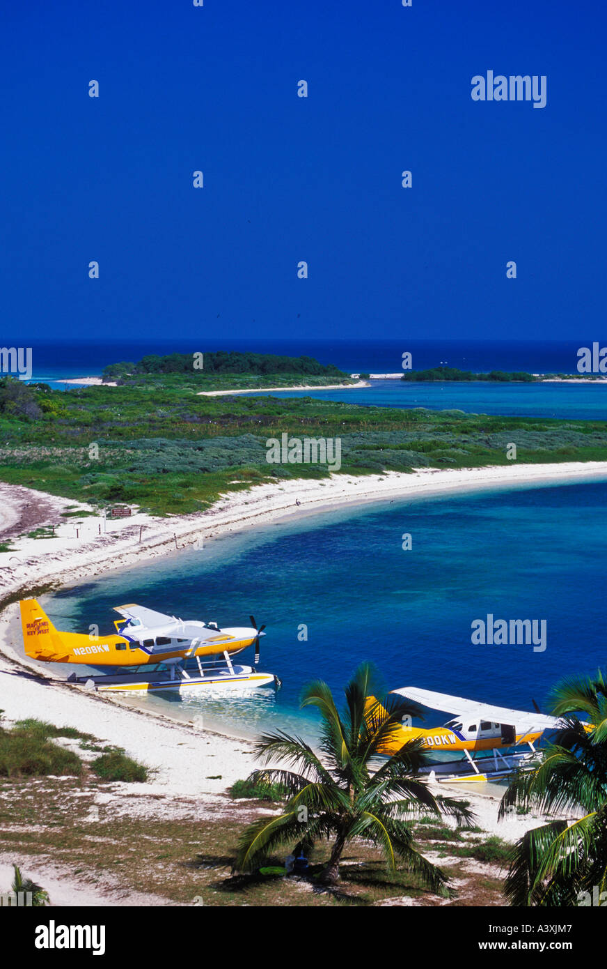 Wasserflugzeuge auf Garten Schlüssel Dry Tortugas Nationalpark Florida Stockfoto