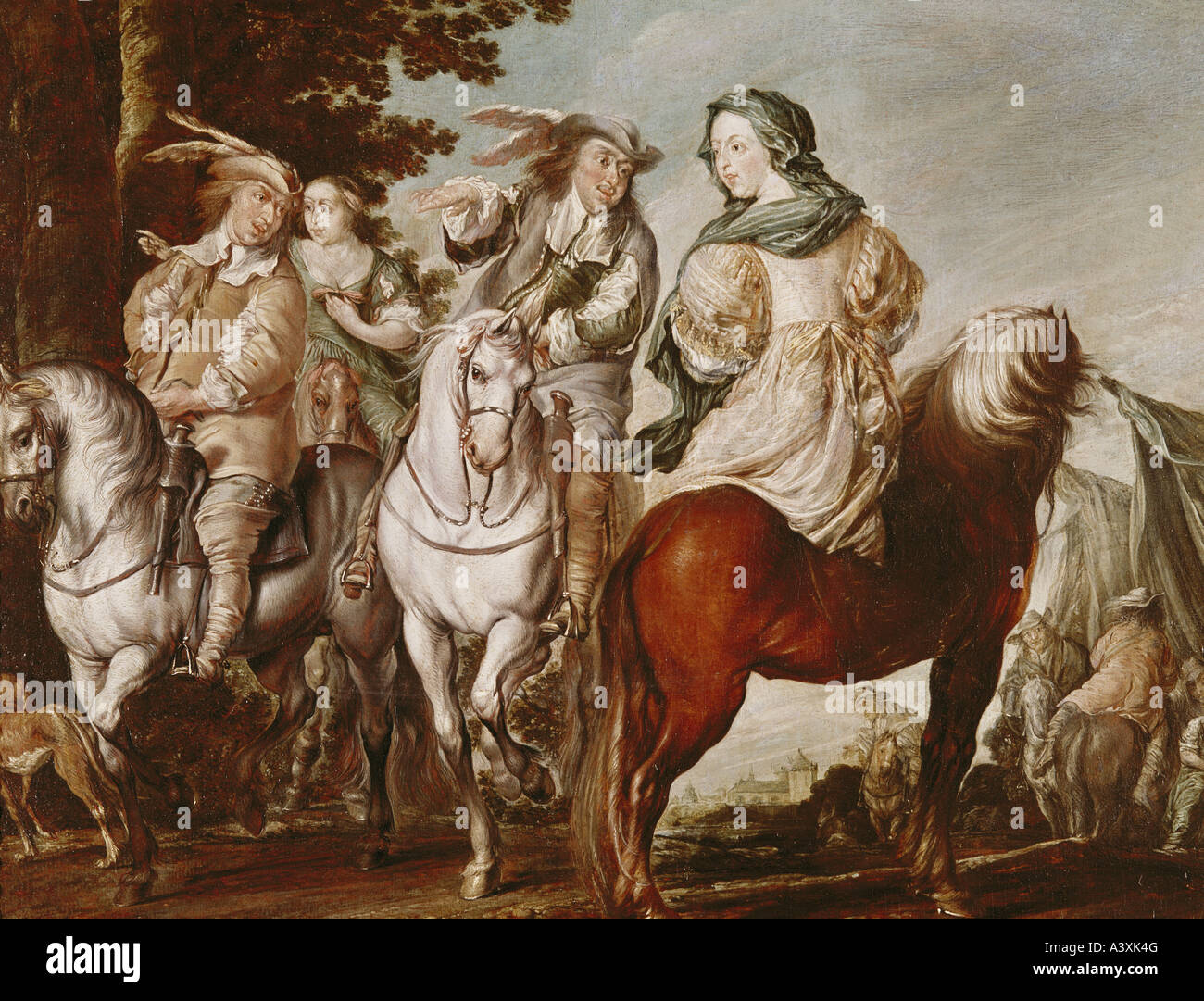 "Fine Arts, Codde, Pieter, (1599 / 1600-1678), Malerei,"Hunting Party", Pommersfelden, historisch, historische, Europa, Nethe Stockfoto
