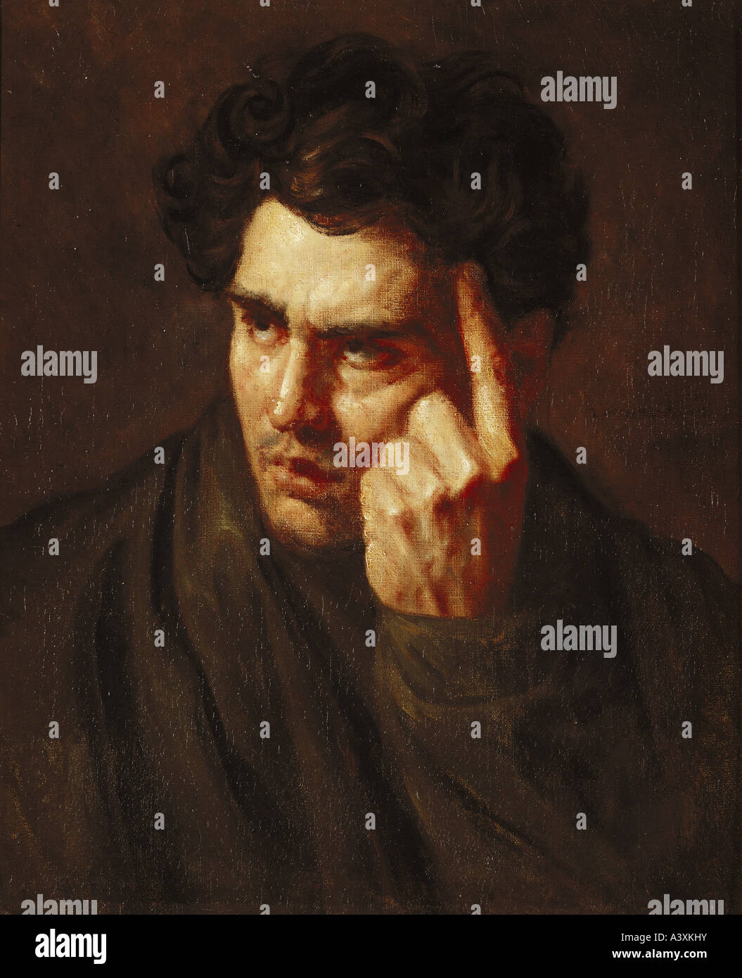 "Fine Arts, Gericault, Theodore, (1791-1824), Malerei,"Porträt George Gordon Lord Byron", Öl auf Leinwand, Musée Fabre, Mo, USA Stockfoto