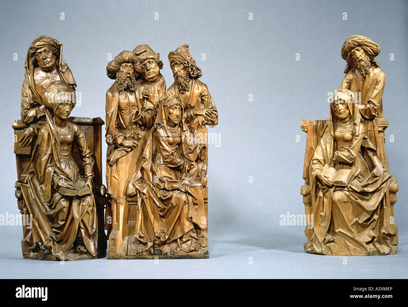 Bildende Kunst, Riemenschneider, Tilman, (Aroudn 1455 - 7.7.1531), Statuetten, Maria Kleophas, Kleophas, Saint Anne, Mary Salome, frag Stockfoto