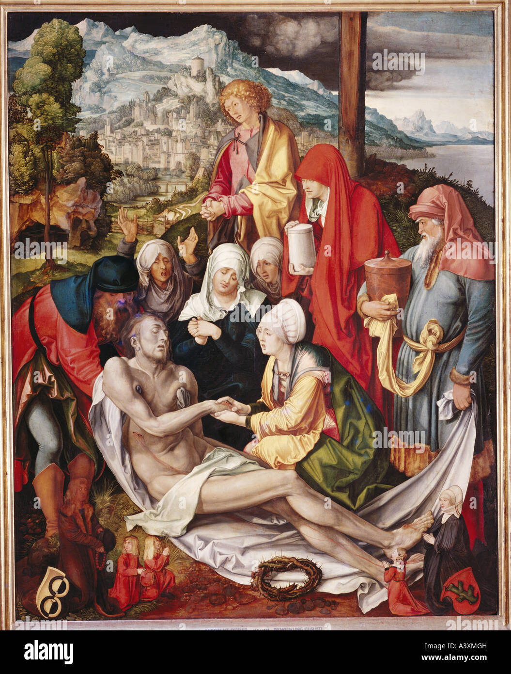 "Bildende Kunst, Dürer, Albrecht (1471-1528), Malerei,"Das Klagelied für Christus", 1500-1503, Öl auf Holz, 151 cm x 121 cm Stockfoto