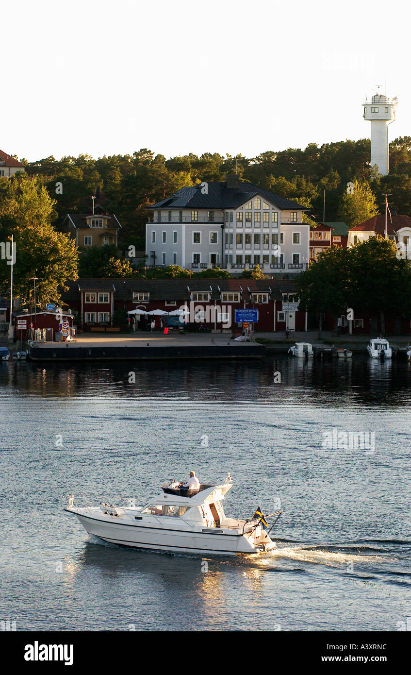 Sandhamn Stockholm Schweden ein beliebter Hafen in den Stockholmer Schären Stockfoto