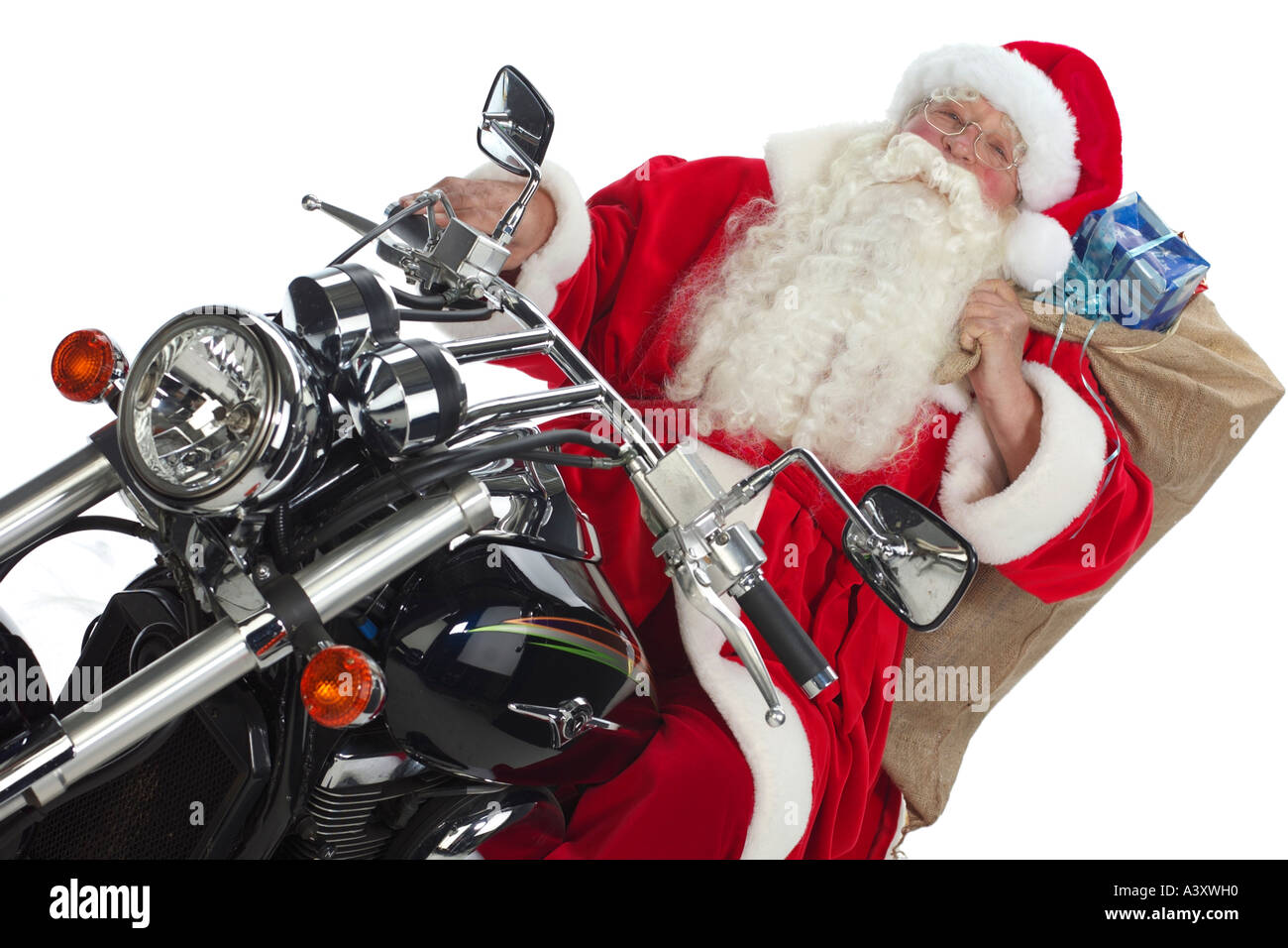 Santa Claus Motorcycle Stockfotos & Santa Claus Motorcycle Bilder