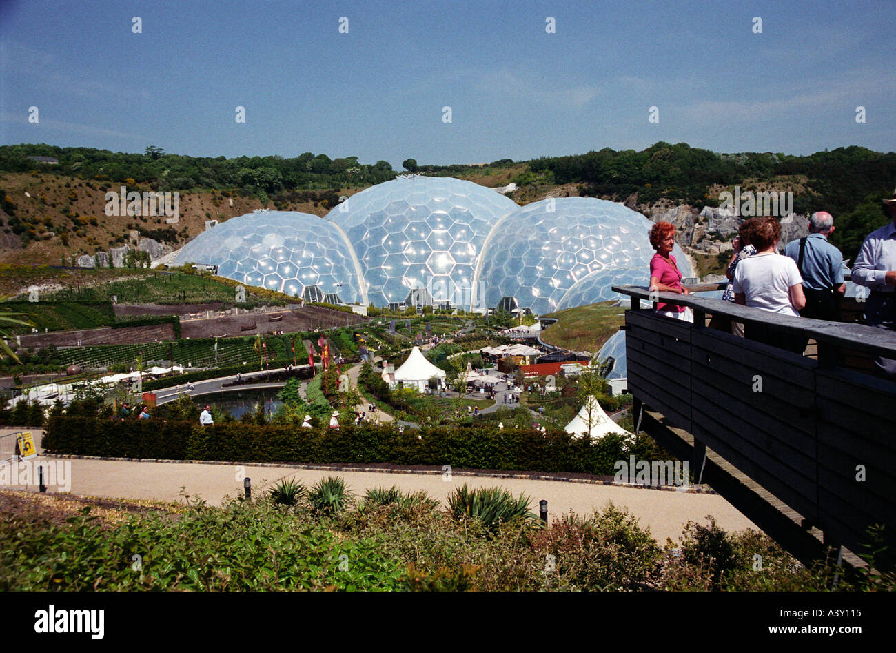 Eden Project in Cornwall Stockfoto