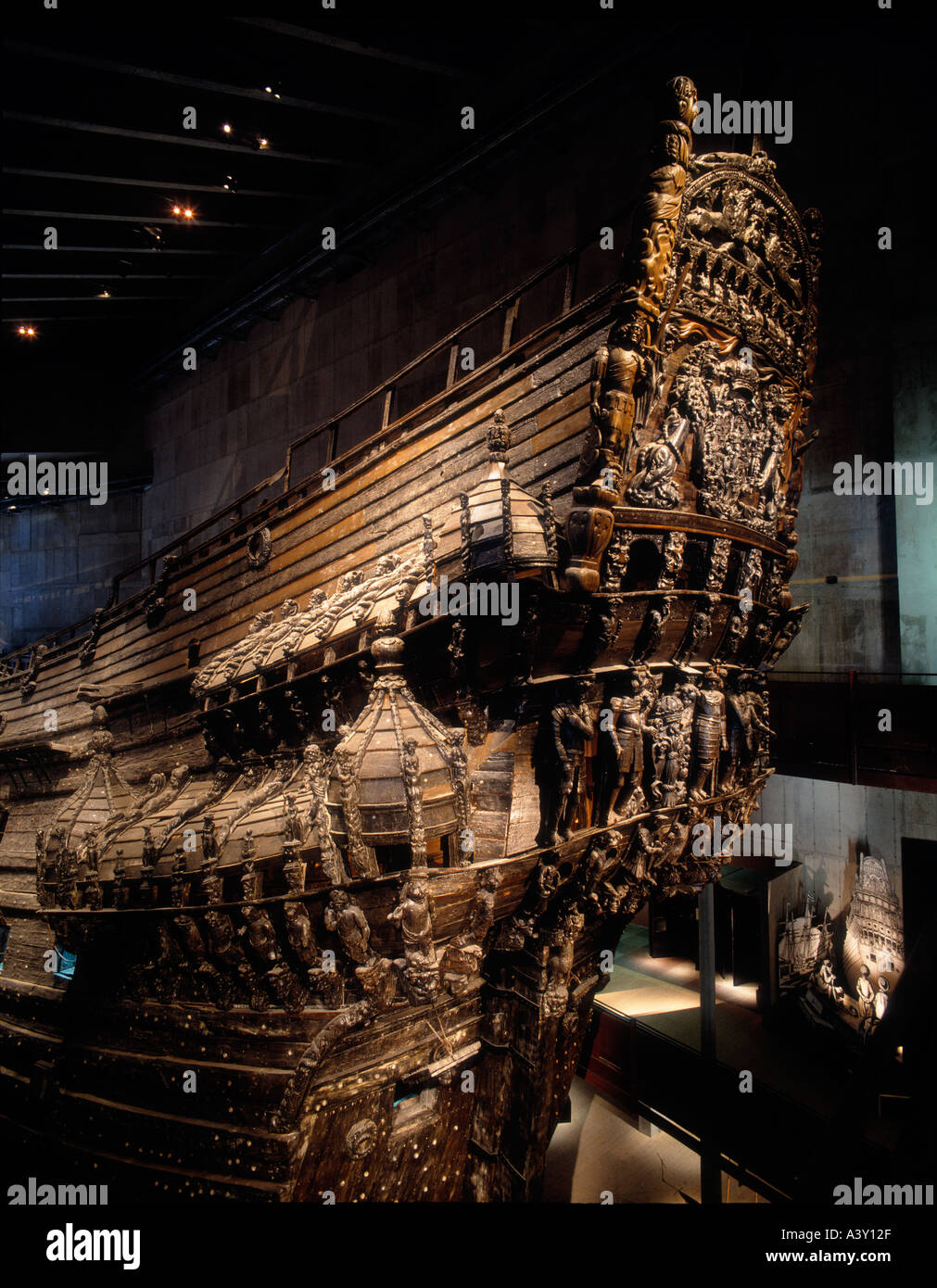 Das schwedische Kriegsschiff Vasa im Vasa Museum in Stockholm Schweden Stockfoto