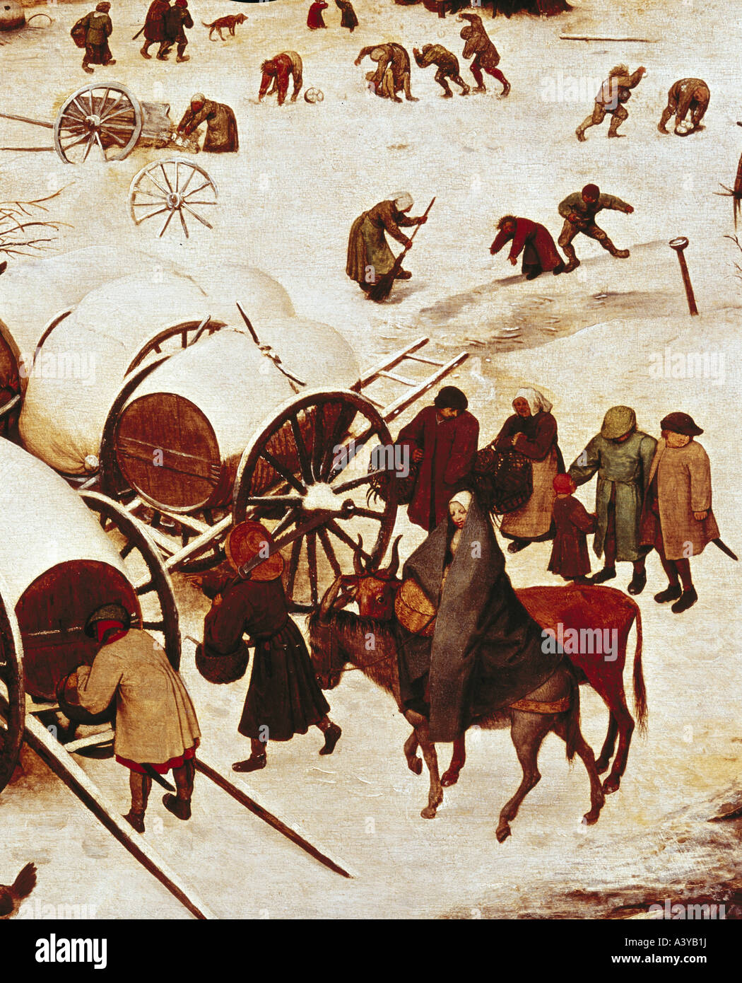 "Fine Arts, Bruegel, Pieter der ältere (ca. 1525-1569), Malerei,"die Nummerierung in Bethlehem", detail, 1566, Öl auf Eiche Pa Stockfoto