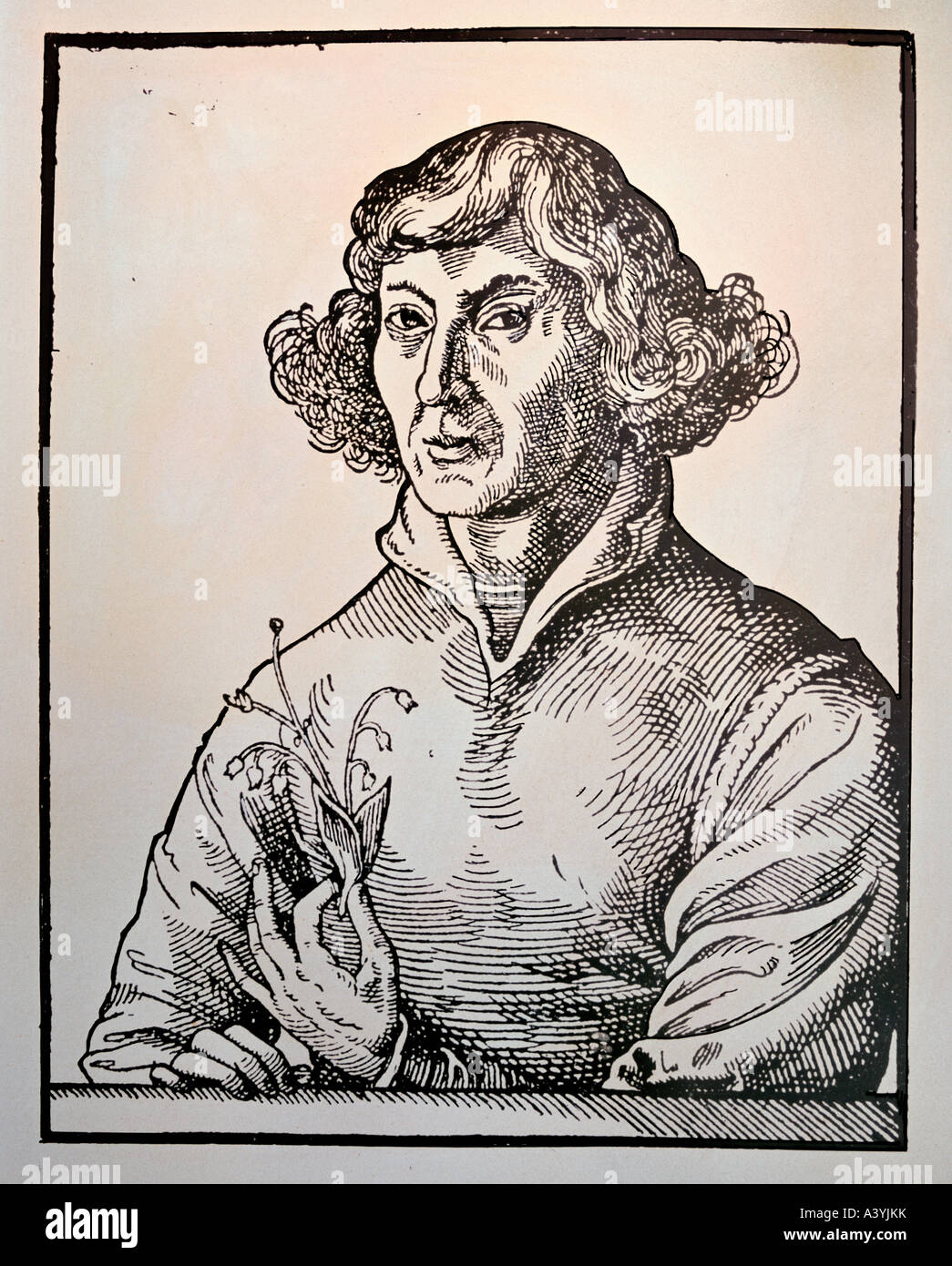 Copernicus, Nicolaus, 19.2.1473 - 24.5.1543, polnischer Astronom, Portrait, Holzschnitt von Tobias Stimmer (1539-1584), Mitte des 16 Stockfoto