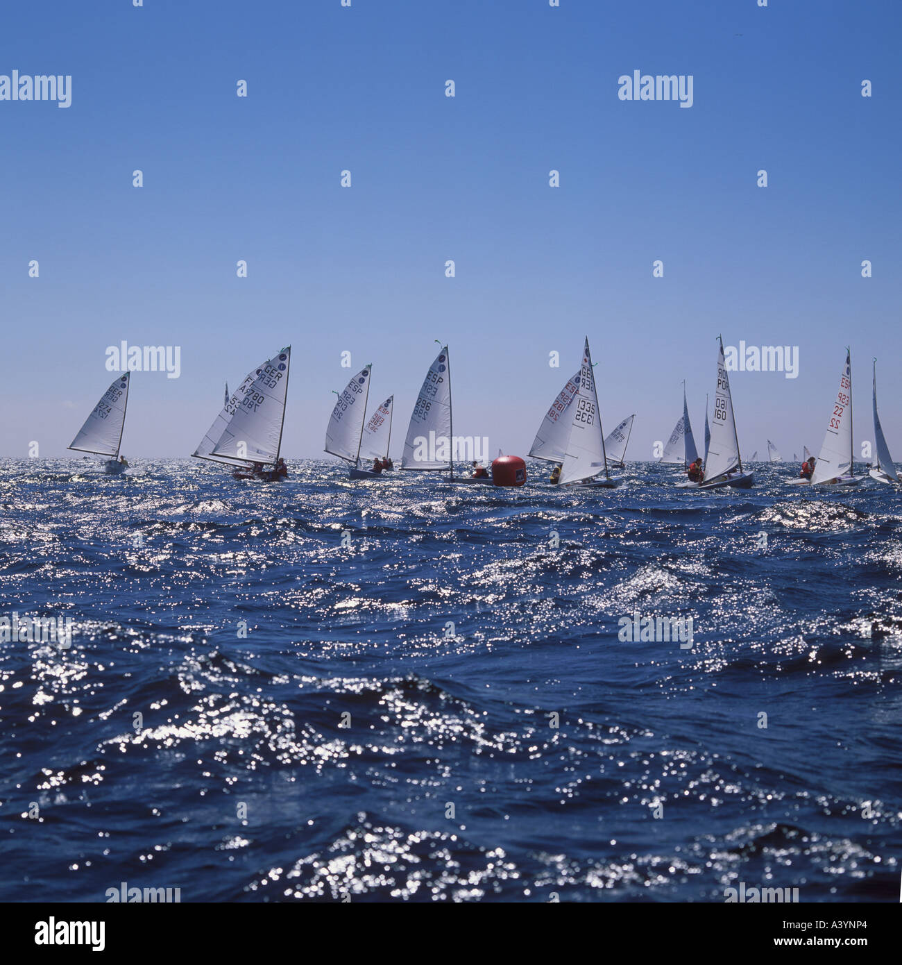 Europa-Klasse Rennen Prinzessin Sofia Regatta Palma de Mallorca Balearen Spanien Stockfoto