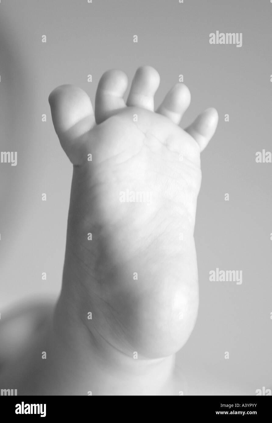 Menschen, Menschen, Menschen (Homo Sapiens sapiens), Babys Fuß Stockfoto