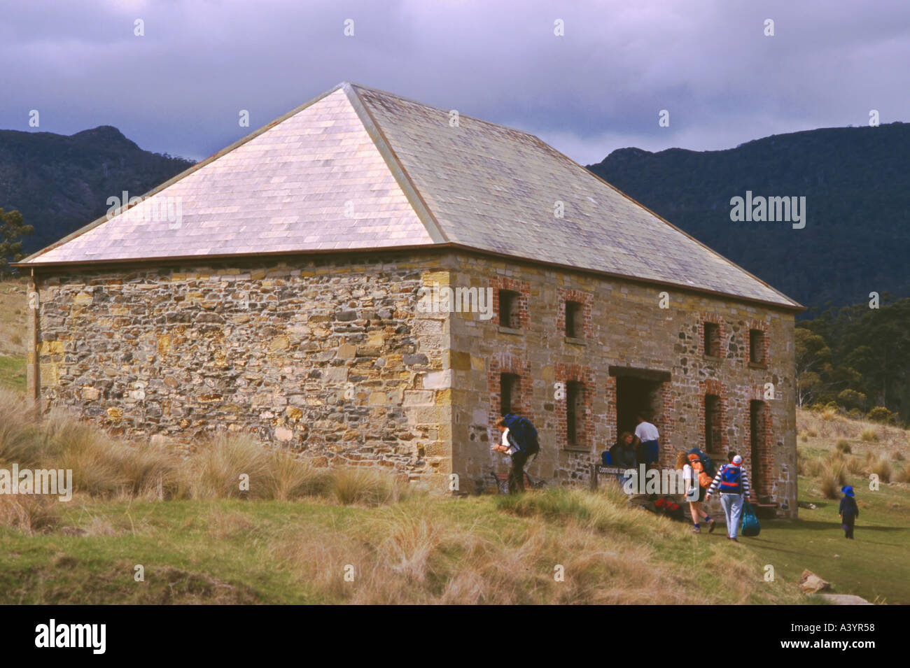 Die alte Kantine an der strafrechtlichen Station auf Maria Insel Tasmanien 1824 Stockfoto