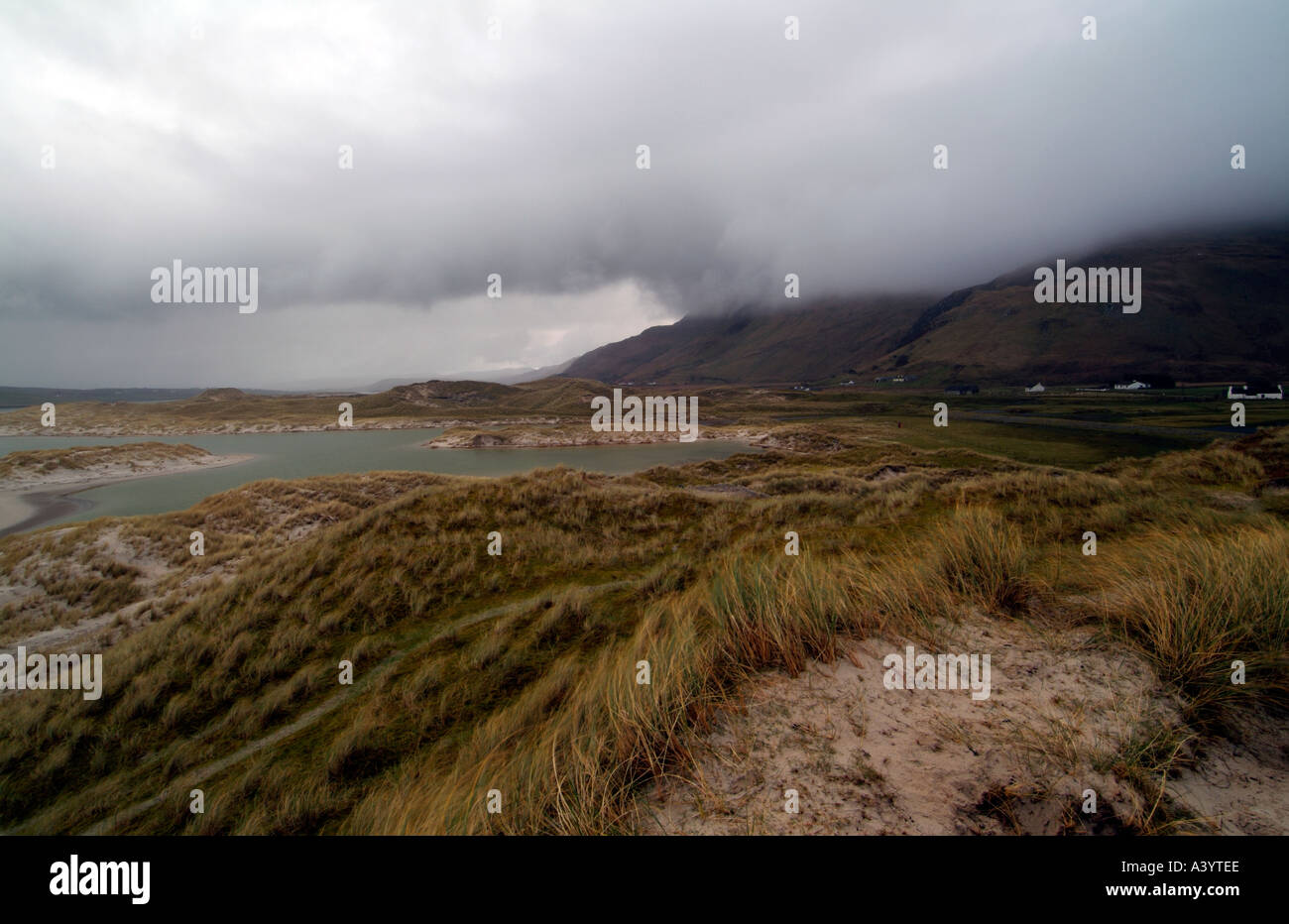Einsamen Strand und Dünen in Maghera nahe Ardara County Donegal Ireland Stockfoto