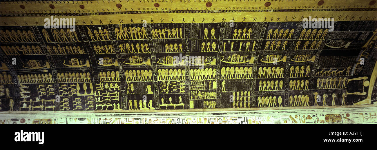 Reise/Geographie, Ägypten, Theben, Tal der Könige, Gebäude, Grab des pharaos Ramesses IX, Grab 9, Stockfoto