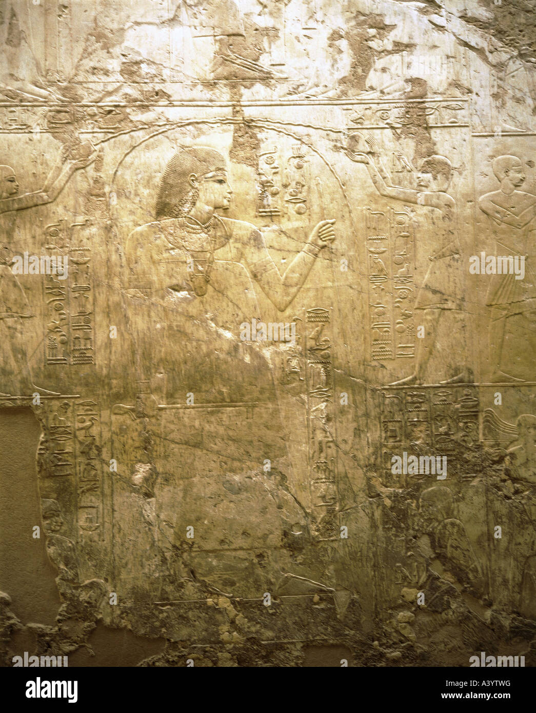 Reise/Geographie, Ägypten, Theben, Tal der Adligen, Gebäude, Grab von Ramose, Innenansicht, Diener, die Reinigungswasser über die Statue der Toten gießen, ca. 1390 - 1335 v. Chr., historisch, historisch, Afrika, Rchitecture, alte Welt, Neues Königreich, 18. Dynastie, Wesir von pharao Amenophis III. Und Amenophis IV., Echnaton, 14. Jahrhundert v. Chr., v. Chr. Reliefformation, UNESCO-Weltkulturerbe, alte Welt, Schmuck, Verzierungen, Stockfoto