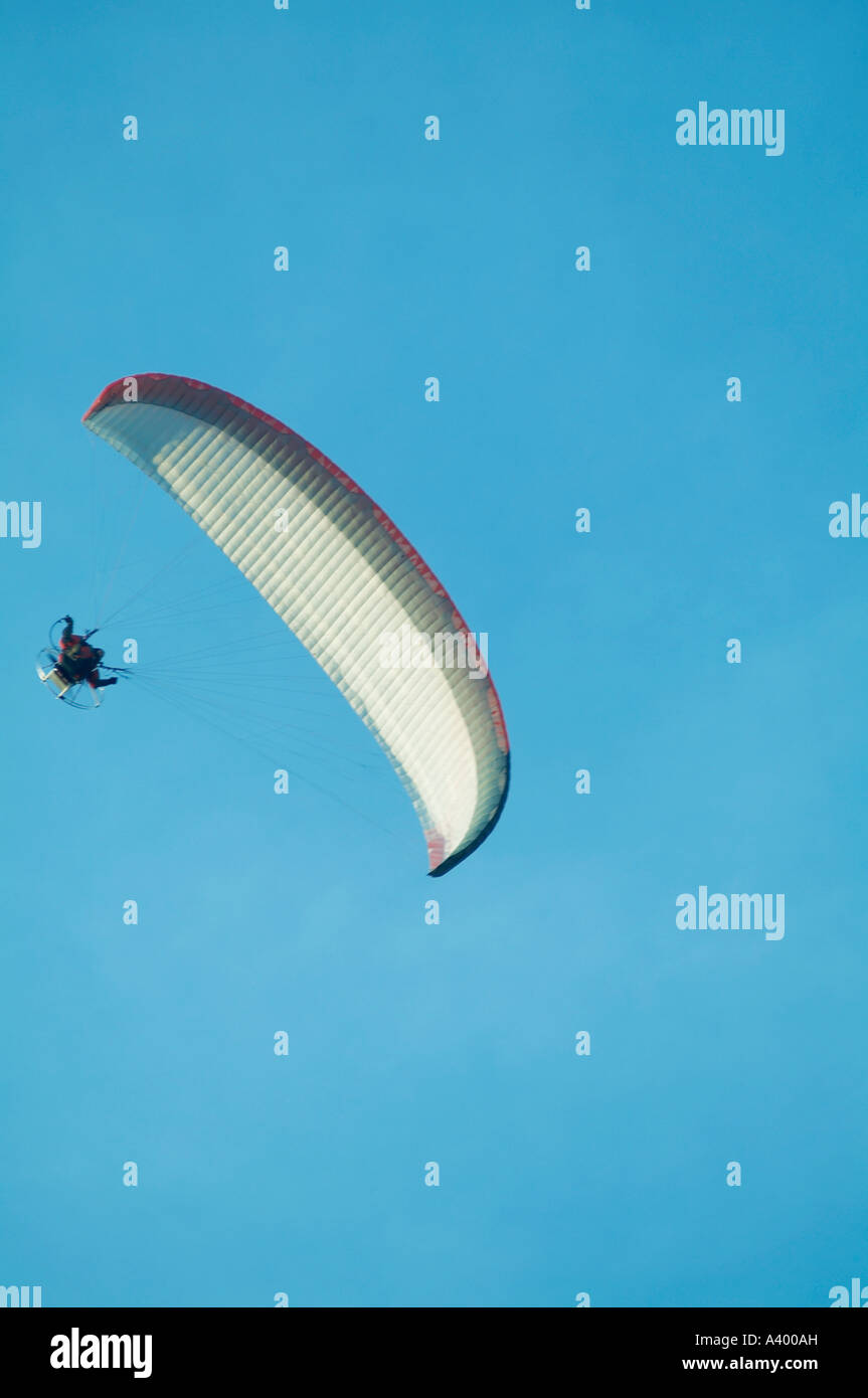 Paragliding, Ultraleichtflugzeug, Mircolite, fliegen, fliegen, Lift, Flügel, Baldachin, Fallschirm, Stockfoto