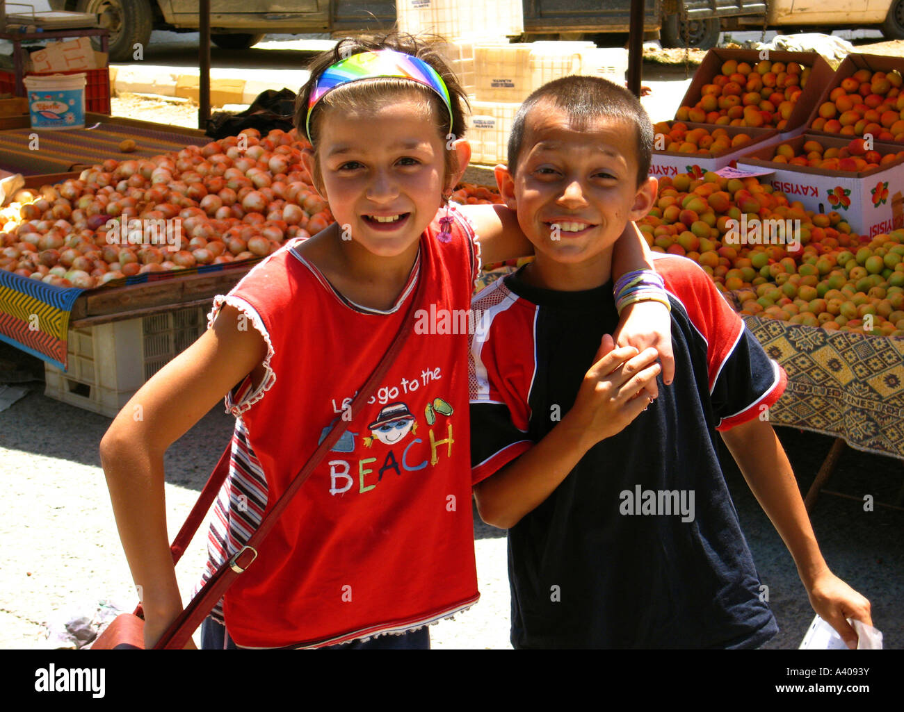 Der Straßenbasar Alanya Türkei Stockfoto