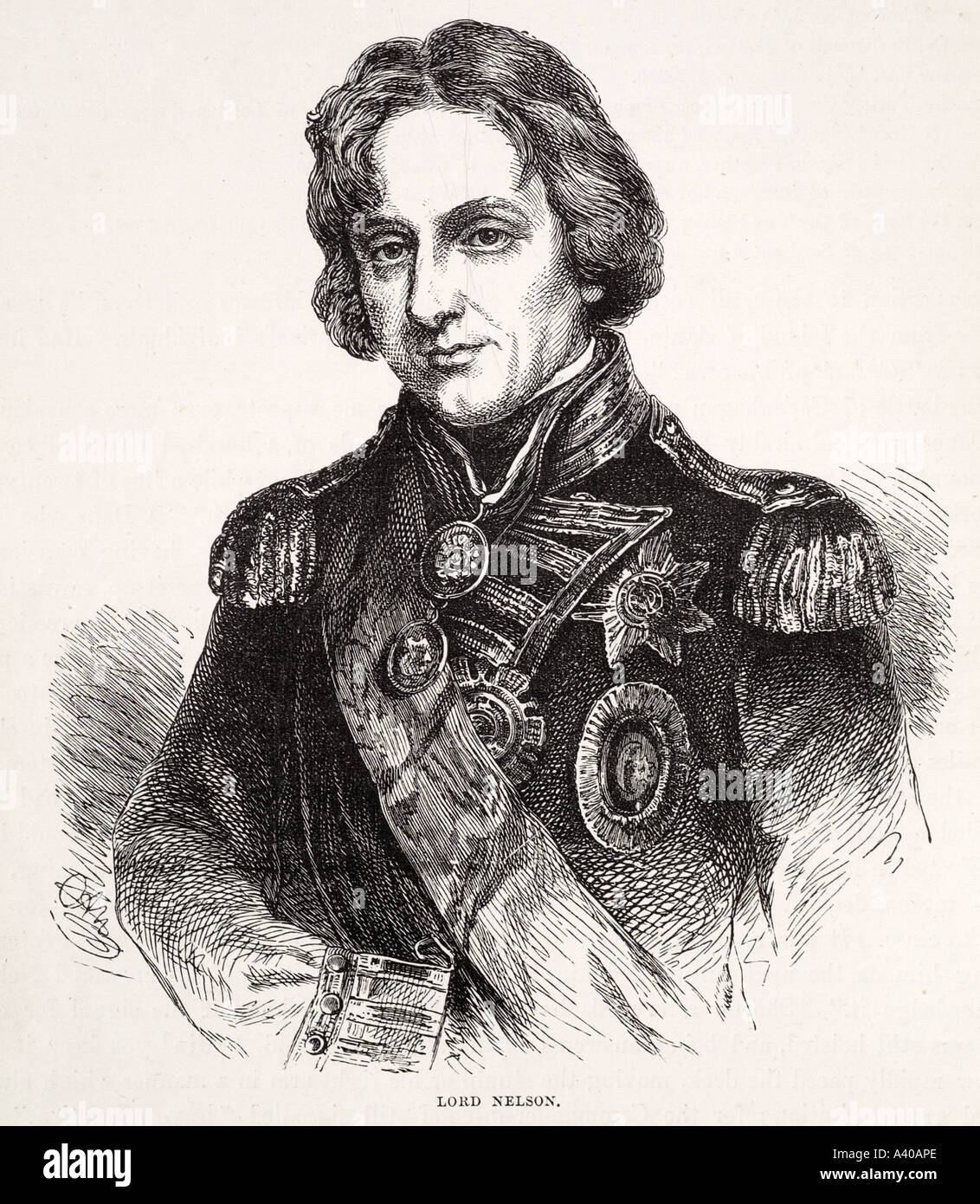 Lord Nelson Horatio Viscount 1758 1805 britische Marine-Kommandant Trafalgar einheitliche Englisch England UK United Kingdom GB große Brit Stockfoto