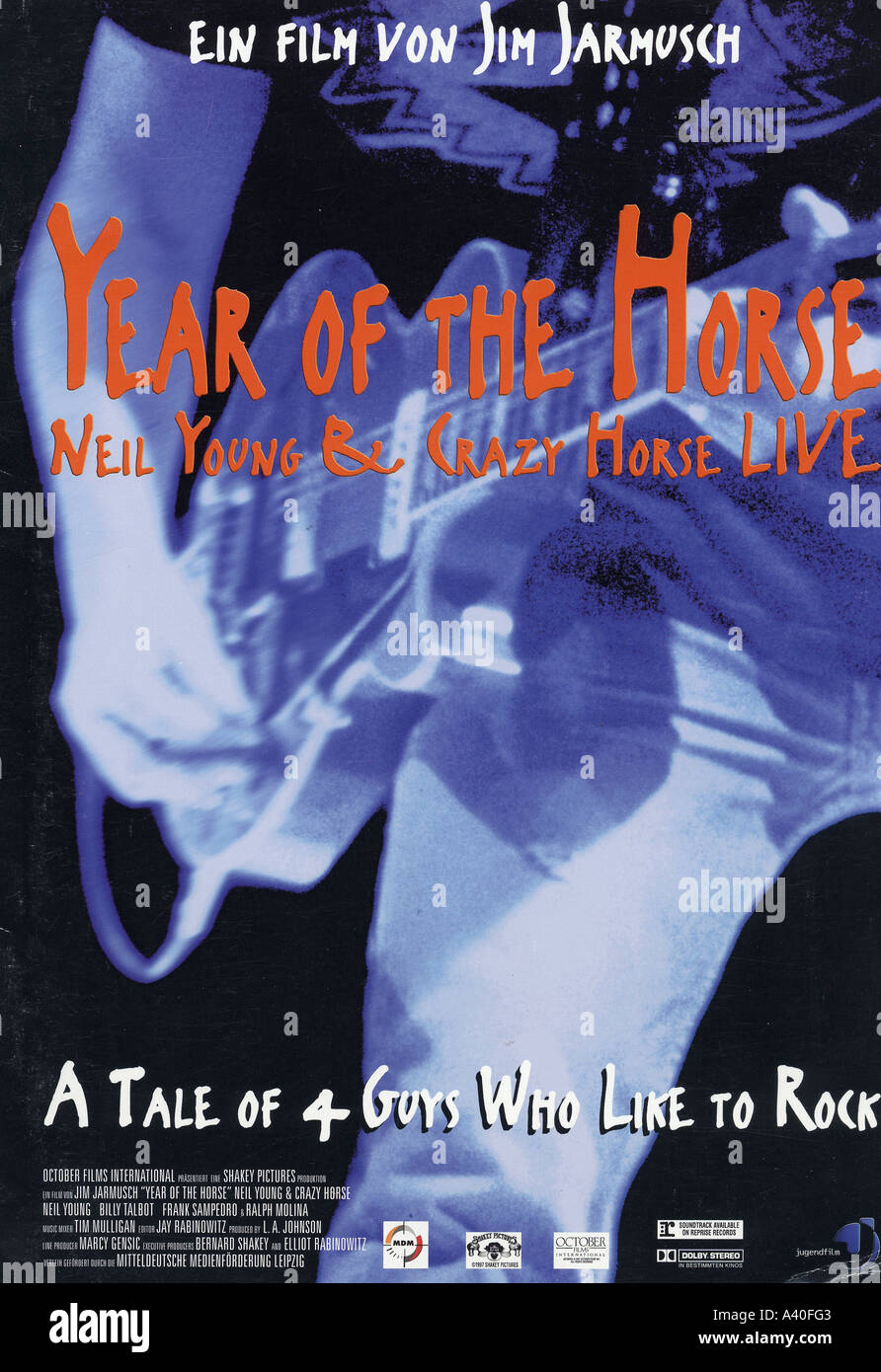Jahr des Pferdes Plakat für das Jahr 1997 film Oktober Shakey Bilder über Musiker Neil Young Stockfoto